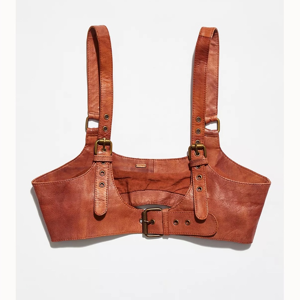 Free People Rebel Leather Harness Congnac